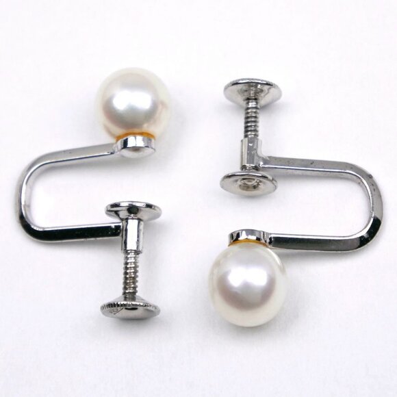 MIKIMOTO Pearl Earring6.6mm Pearl/Silver925 2.3g Women - Picture 6 of 7